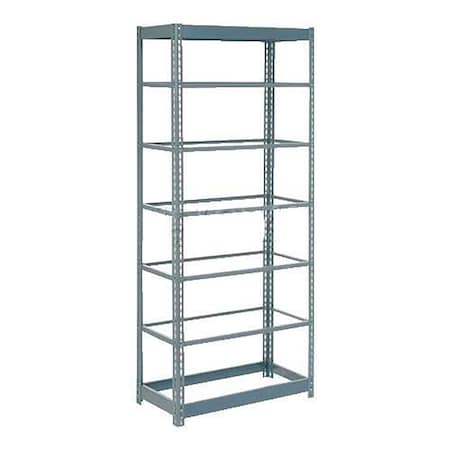 Global Industrial Heavy Duty Shelving 36W x 12D x 96H With 7 Shelves, No Deck, Gray B2296733